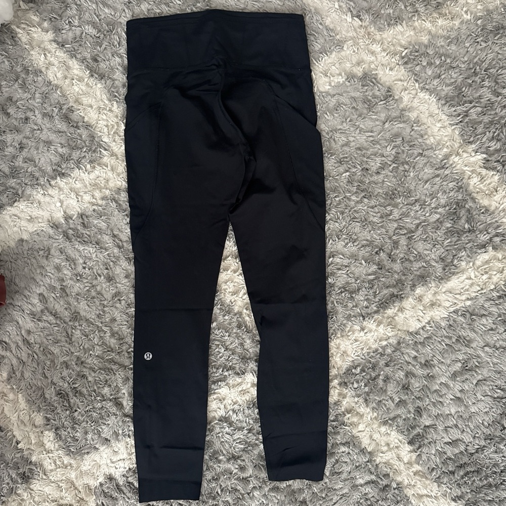 Lululemon Black Leggings with Silver Accents - Picture 2 of 4